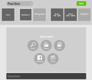 Une interface épurée pour créer des contenus interactifs