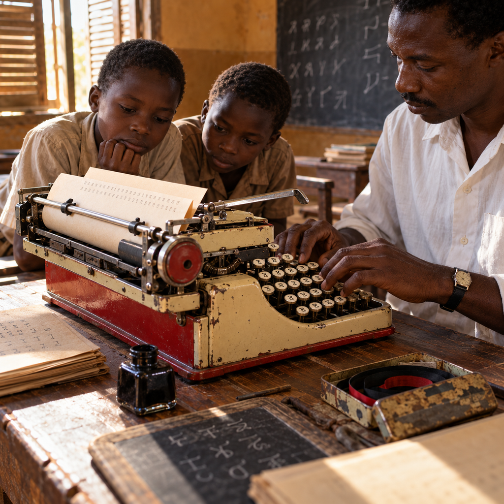 Apprentissage autour d’une machine à écrire